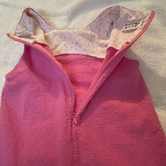 Size 6 Specialty Girl sleeveless zippered back closure pink butterflies dress - Picture 12 of 14